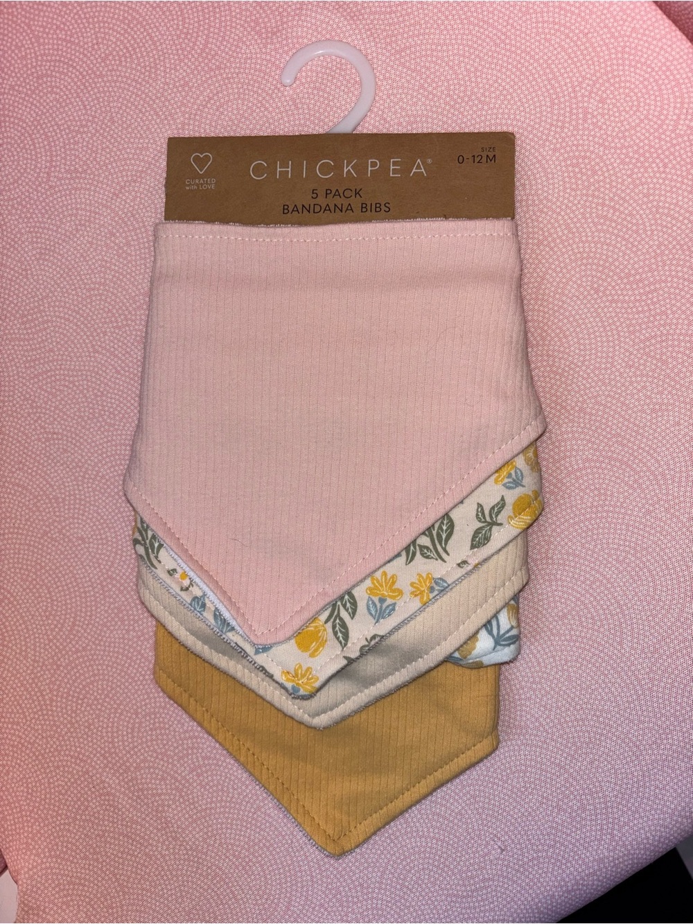 Circo Baby Bandana Bibs in Pink, Yellow, White Floral - 5 Pack